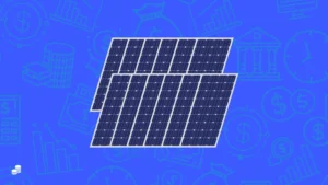 12 zonnepanelen afgebeeld.