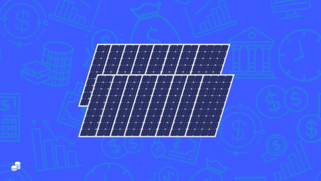 16 zonnepanelen op de afbeelding